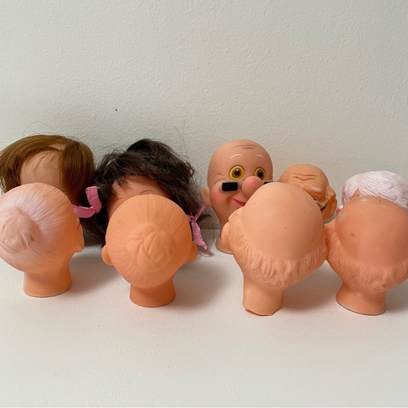 Vintage Doll Parts LOT Heads Arms Hands Craft Making Parts Fibre Craft - Picture 10 of 16